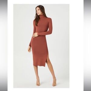 Turtleneck Midi Sweater Dress